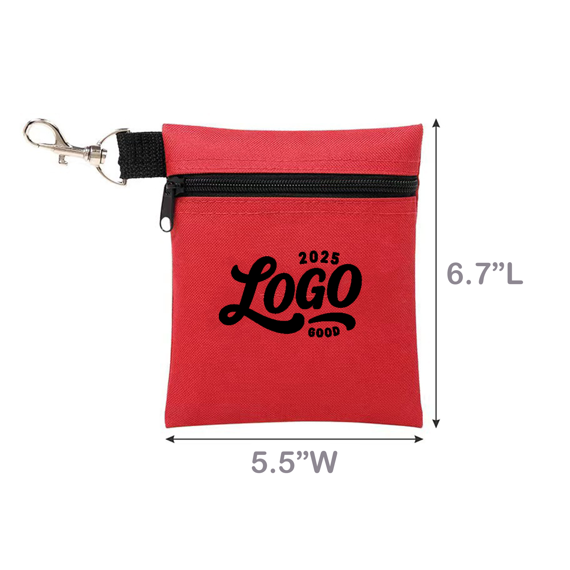 Custom Portable Golf Accessory Bag With Zipper And Clip 2