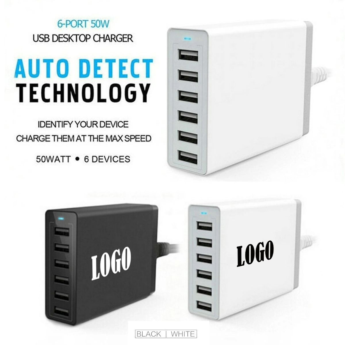 6- Port USB Charging Hub/ Home Charger Adapter 3