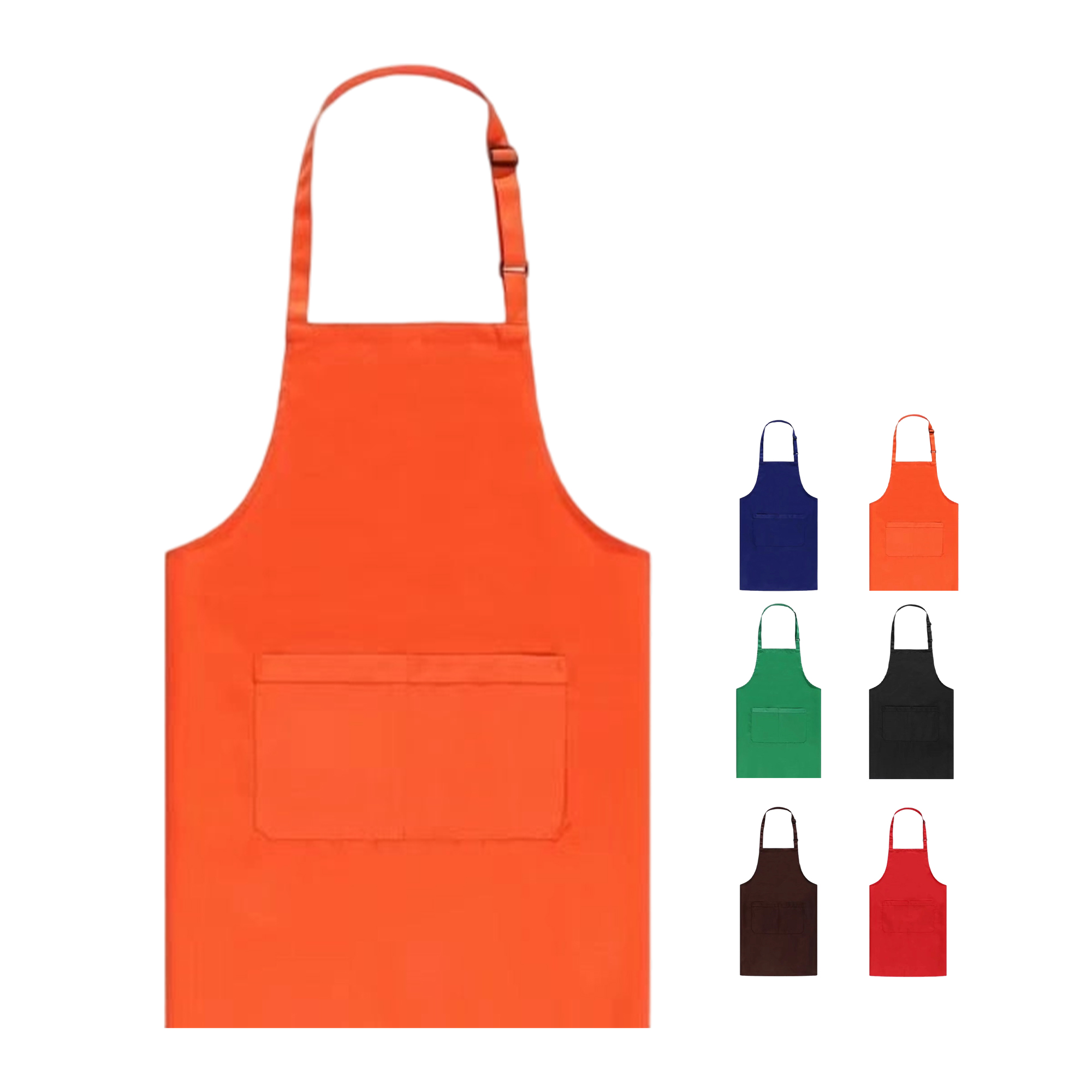 Polyester Chef Apron With Neck Strap 25.6" Length x 29.6" Width 9