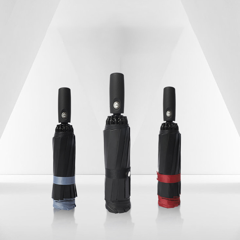 Windproof Reverse Automatic Umbrella with Reflective Strip 3