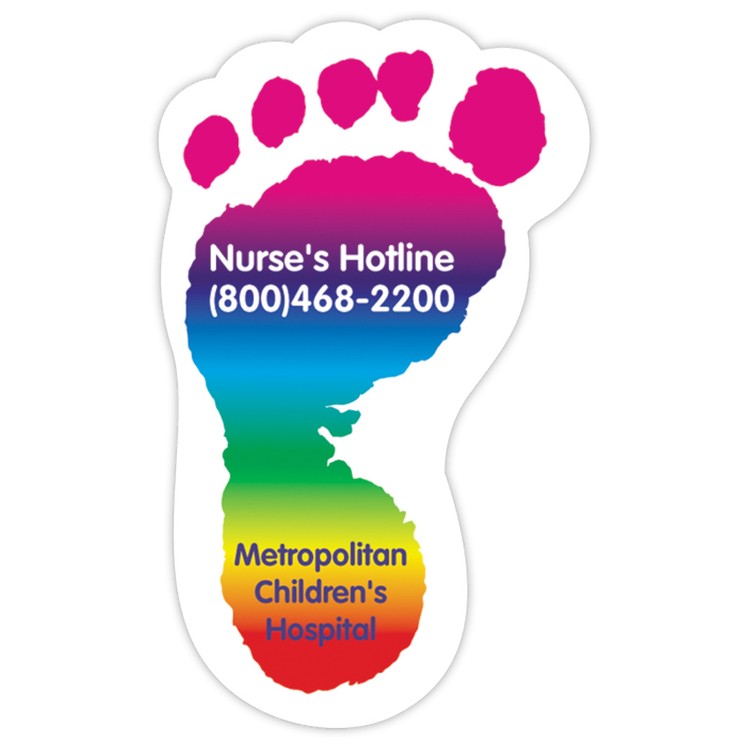 Vinyl Label (2"x3.125") Left Foot Shape