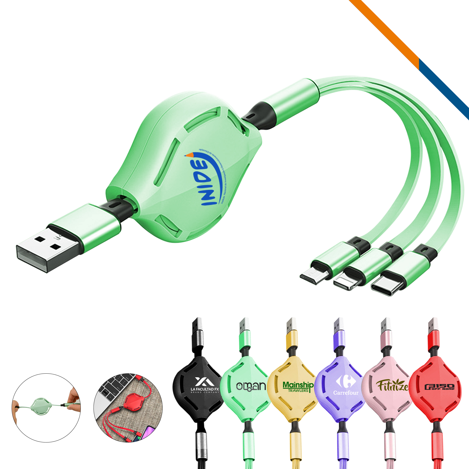 Cuttle 3in1 Retractable Cable 2