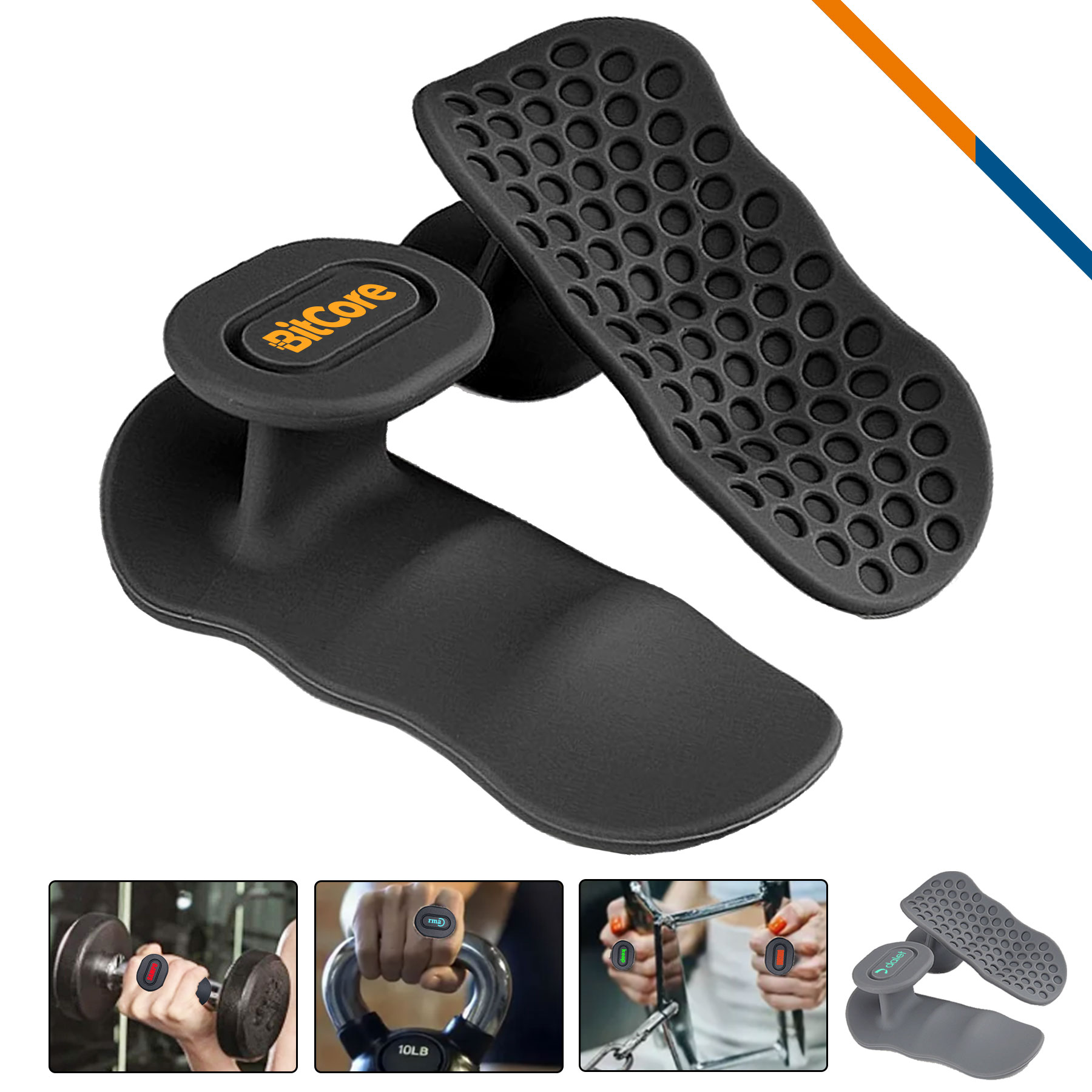 Perkins Silicone Non Slip Gym Fingerless Hand Grips 3
