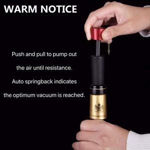 Premium Aluminum Top Vacuum Wine Bottle Stopper 8