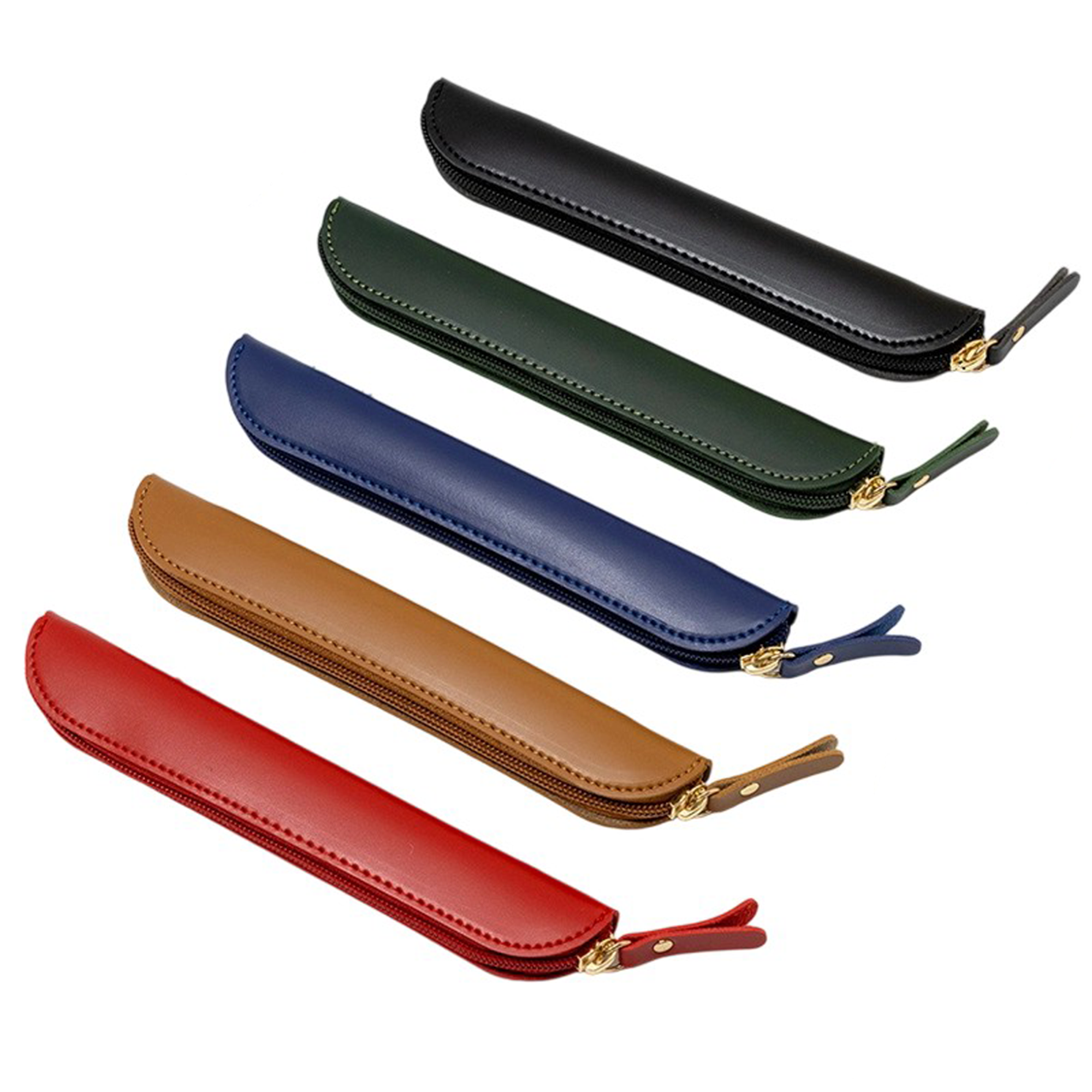 Contemporary Single-Color Leather Pen Case 2