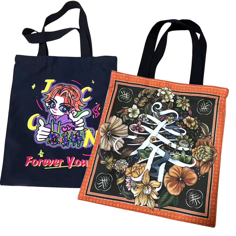Custom Full Color 12oz Poly Canvas Tote Bag, custom tote bag with logo imprint 2