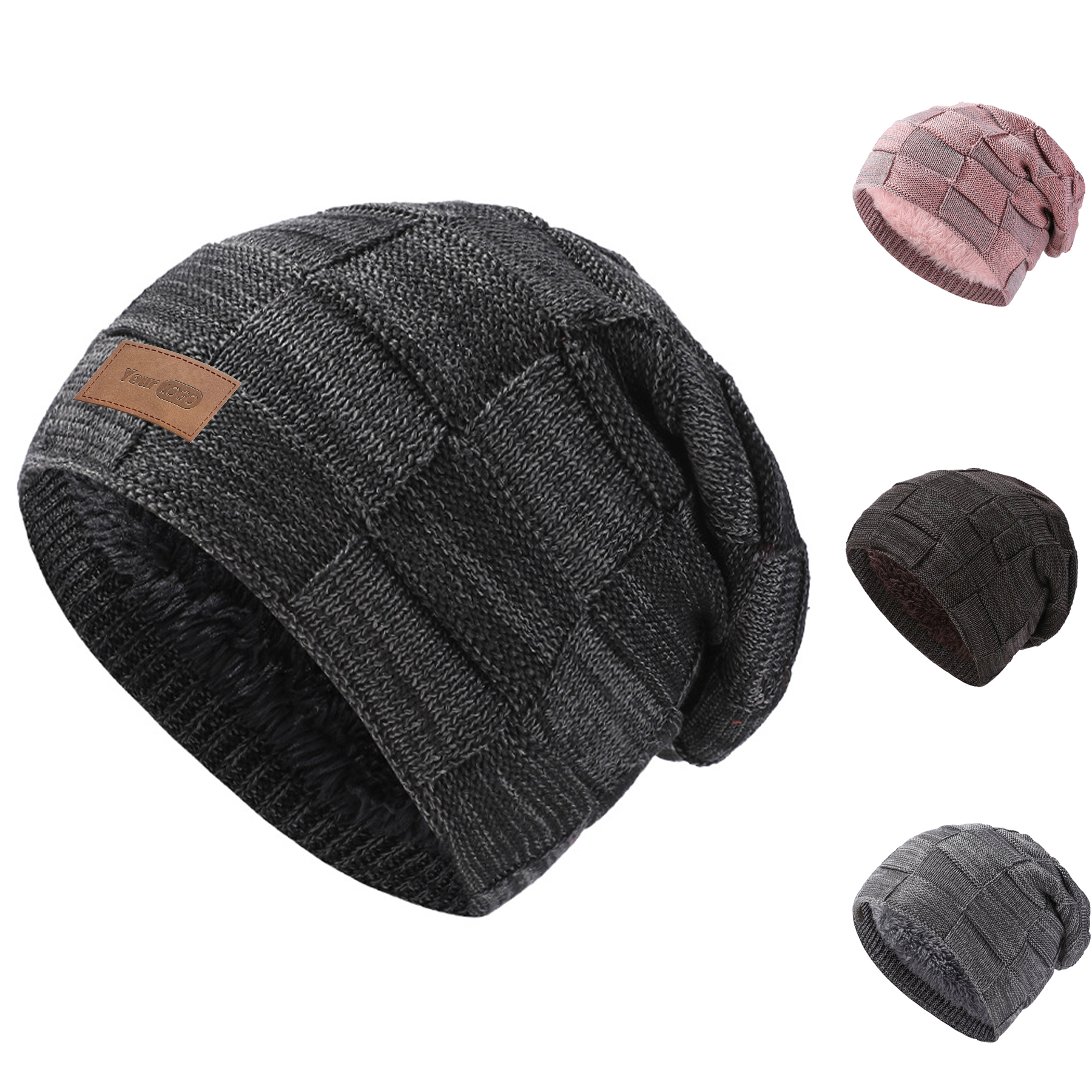 Acrylic Warm stretch-knit beanie 3