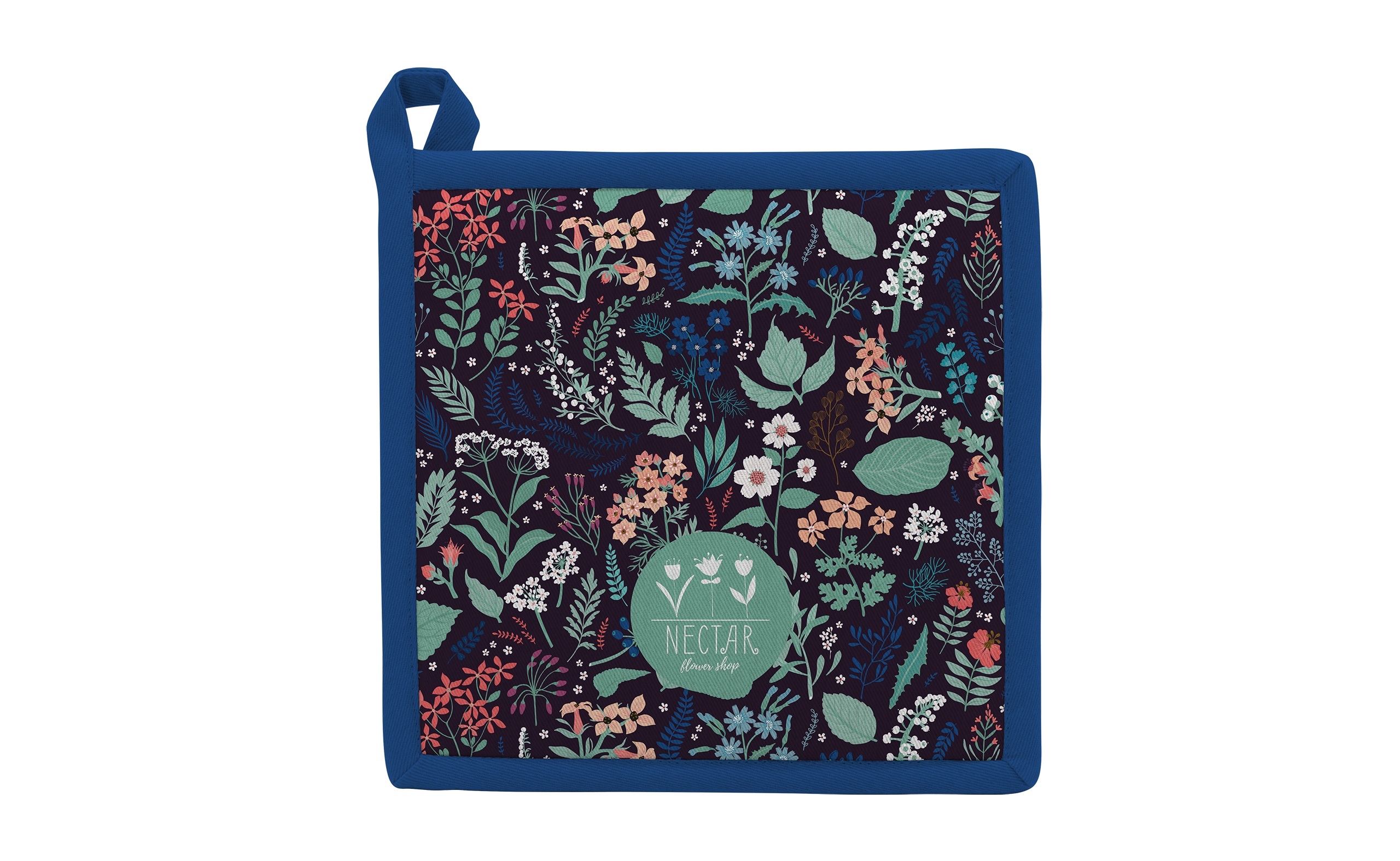 Two Cotton Pot Holders with Hang Tag