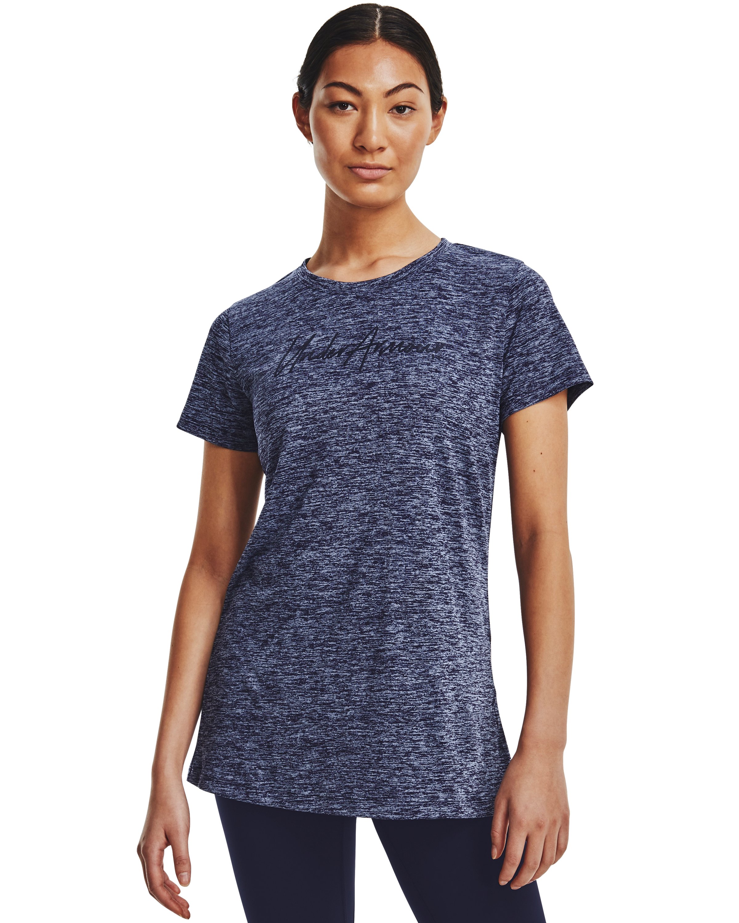 Women's UA Tech Twist Script Wordmark Short Sleeve 3