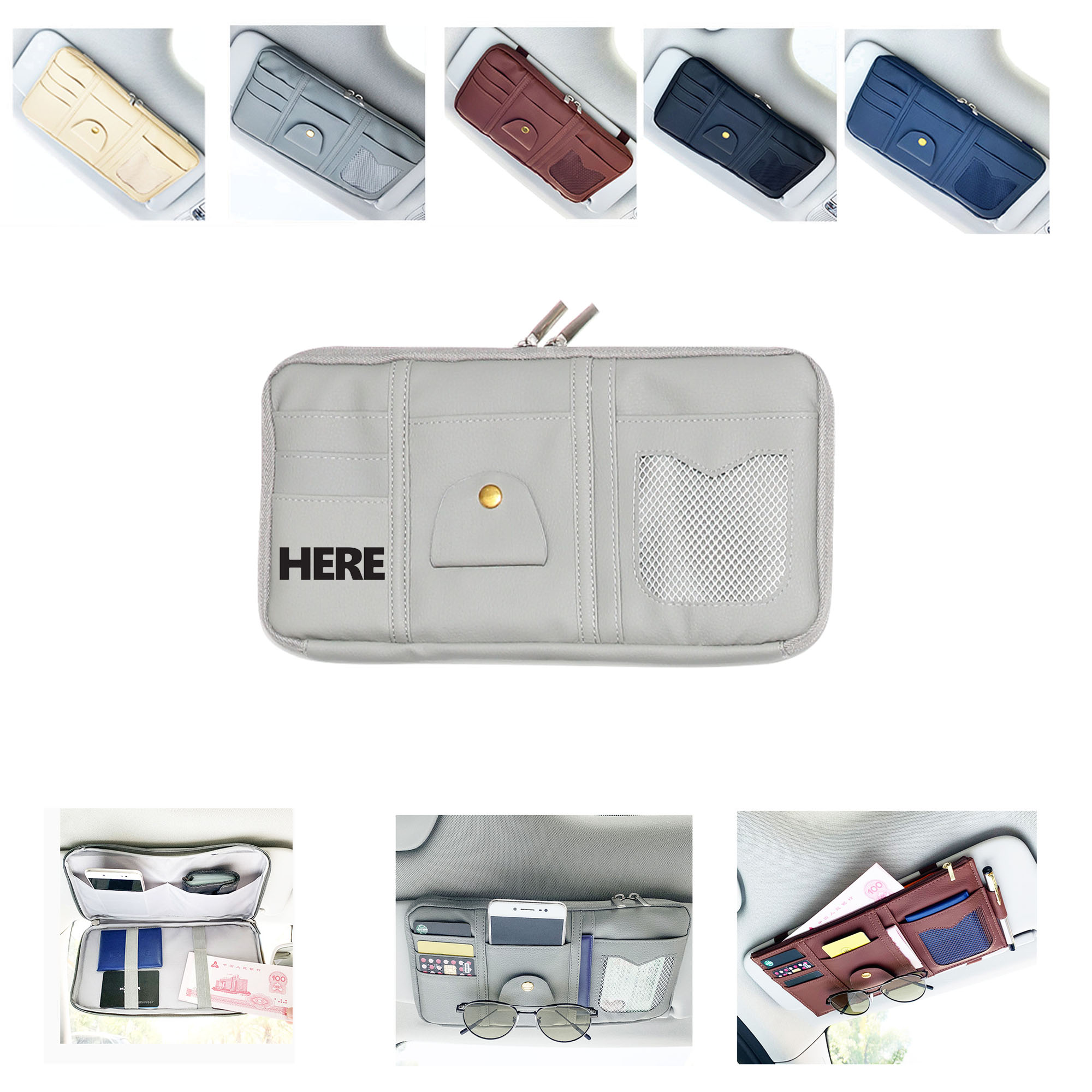 Leather Car Sun Visor Cover 3