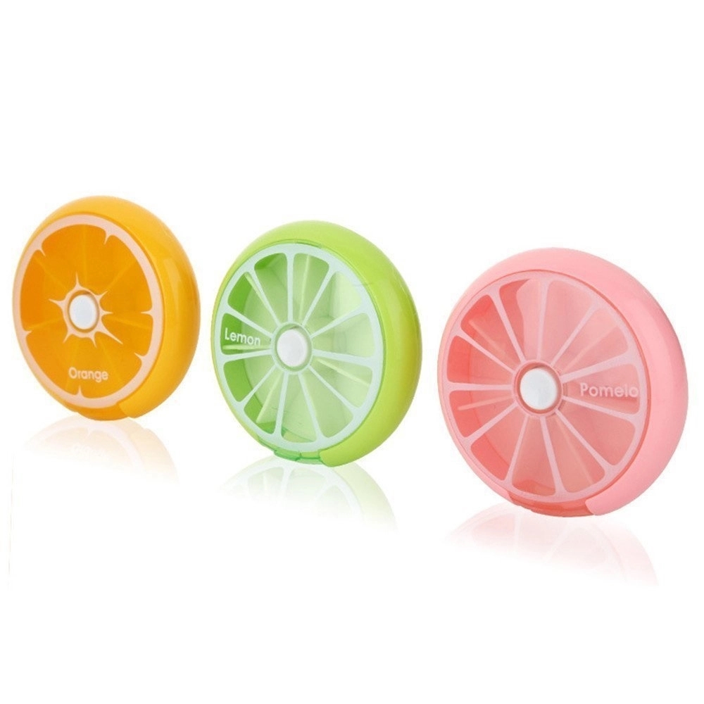 Round 7 Compartments Fruit Shaped Pill Box 10