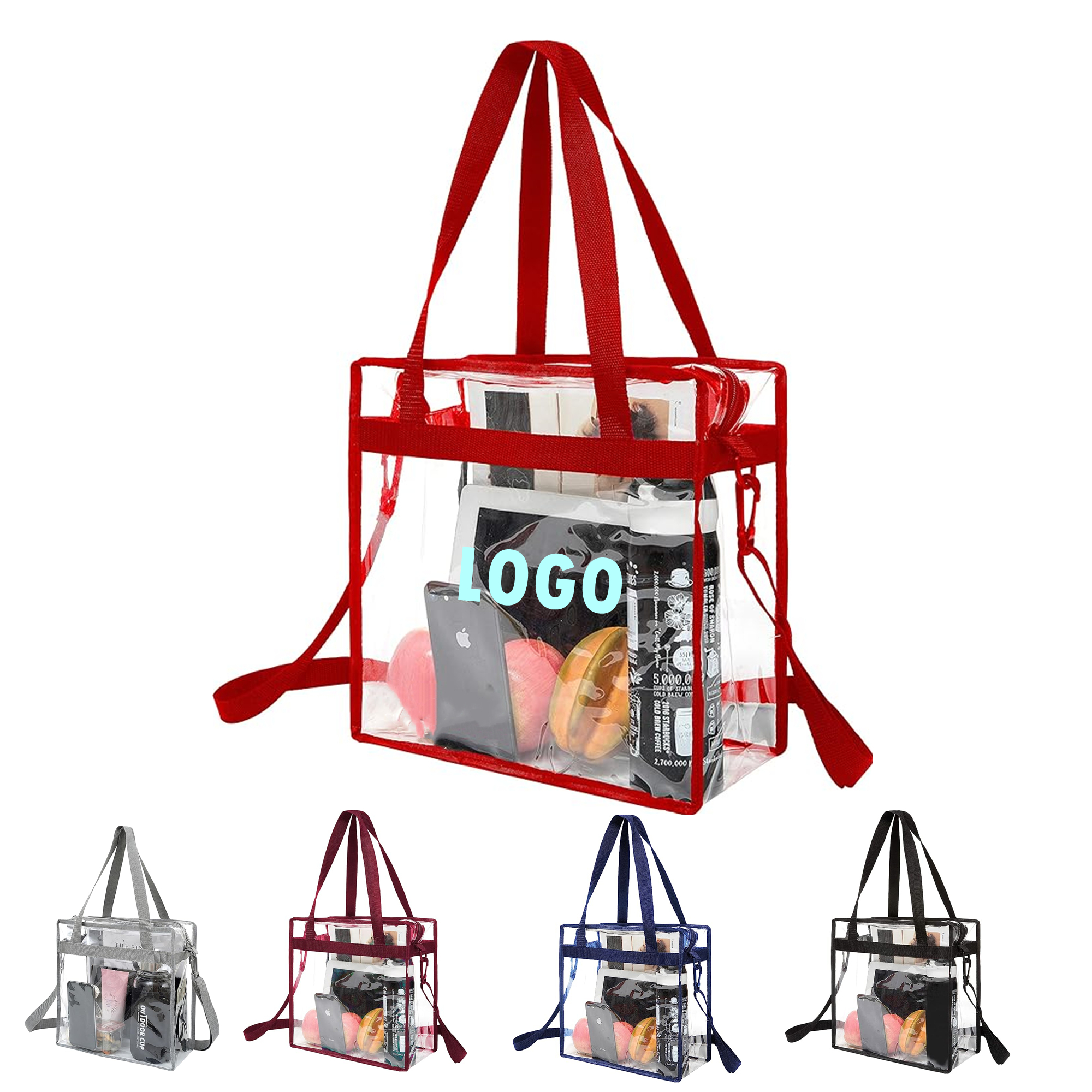 Clear Tote Bag With Zipper Closure