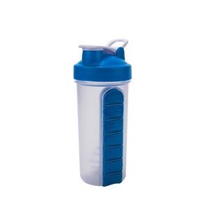600ml Plastic Round Water Bottle With Detachable Pill Box 10