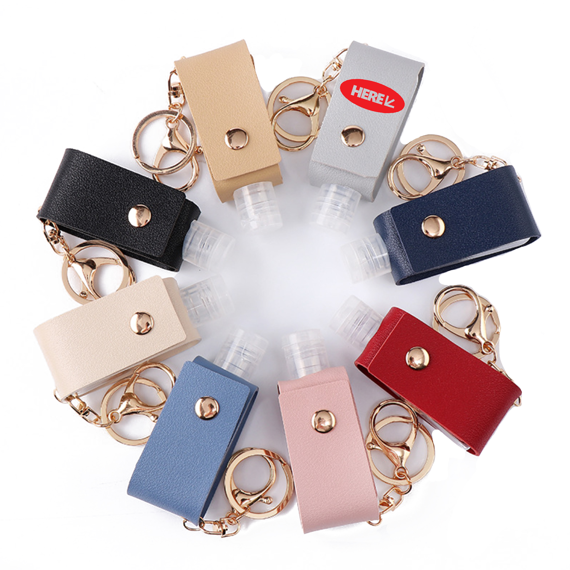 Hand Sanitizer Holder Perfume Travel  Bottle Keychain 2