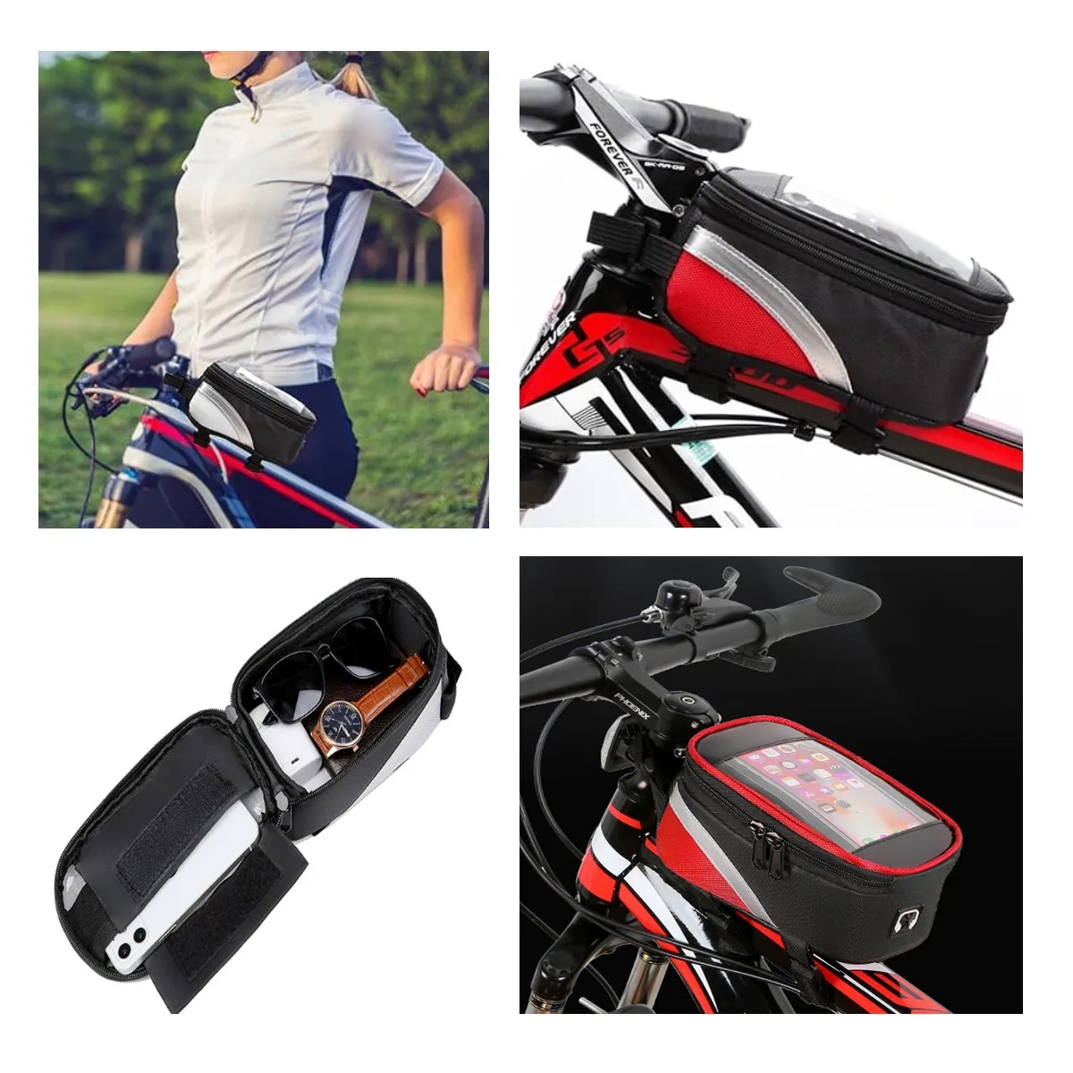 Waterproof Oxford Cloth Touch Screen Bicycle Handlebar Bag 2