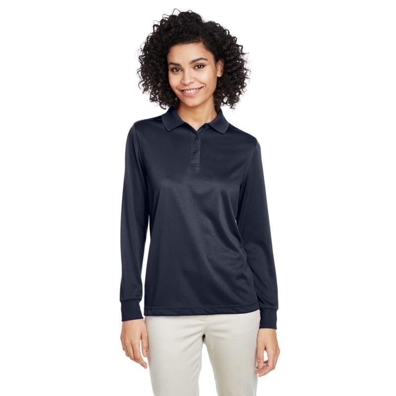 Harriton Ladies' Advantage Snag Protection Plus IL Long Sleeve Polo 9