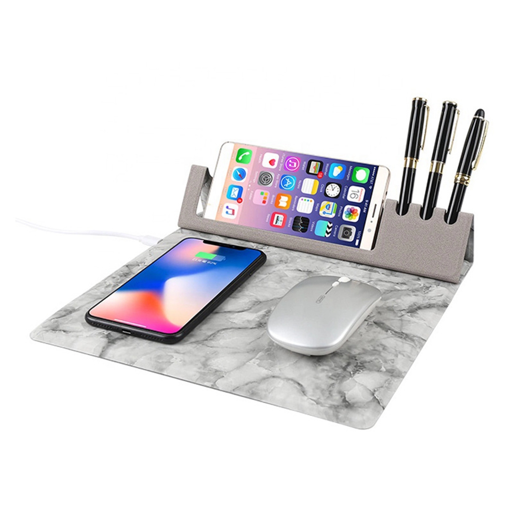 3 in 1 10w Wireless Charger Computer Mouse Pad 5