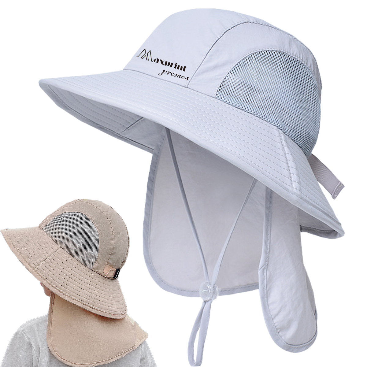 Unisex Kids Sun Bucket Hat with Neck Flap 3