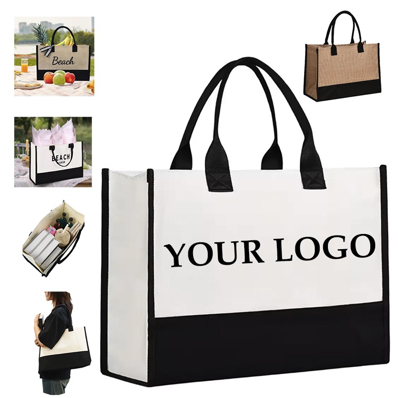 Personalized Initial Tote Bag, custom tote bag with logo imprint 1