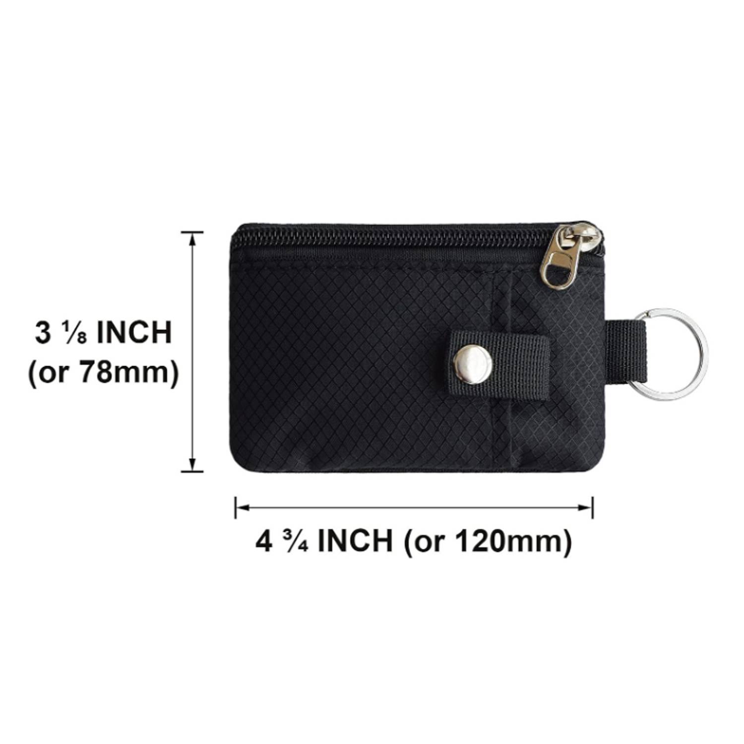 RFID Blocking Small with ID Window,Water Resistant Zip Case 2
