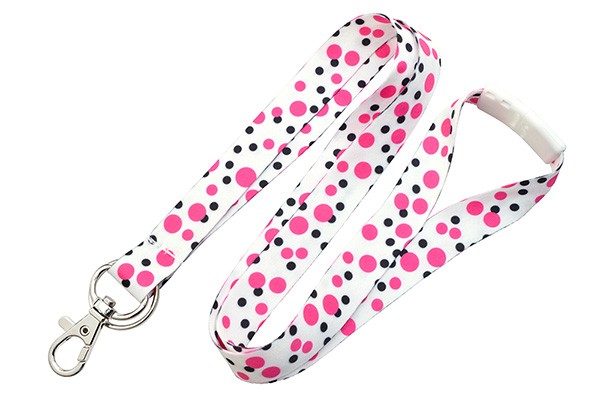 5/8" Polka Dotted Pre-Printed Dye Sublimated Lanyard 4