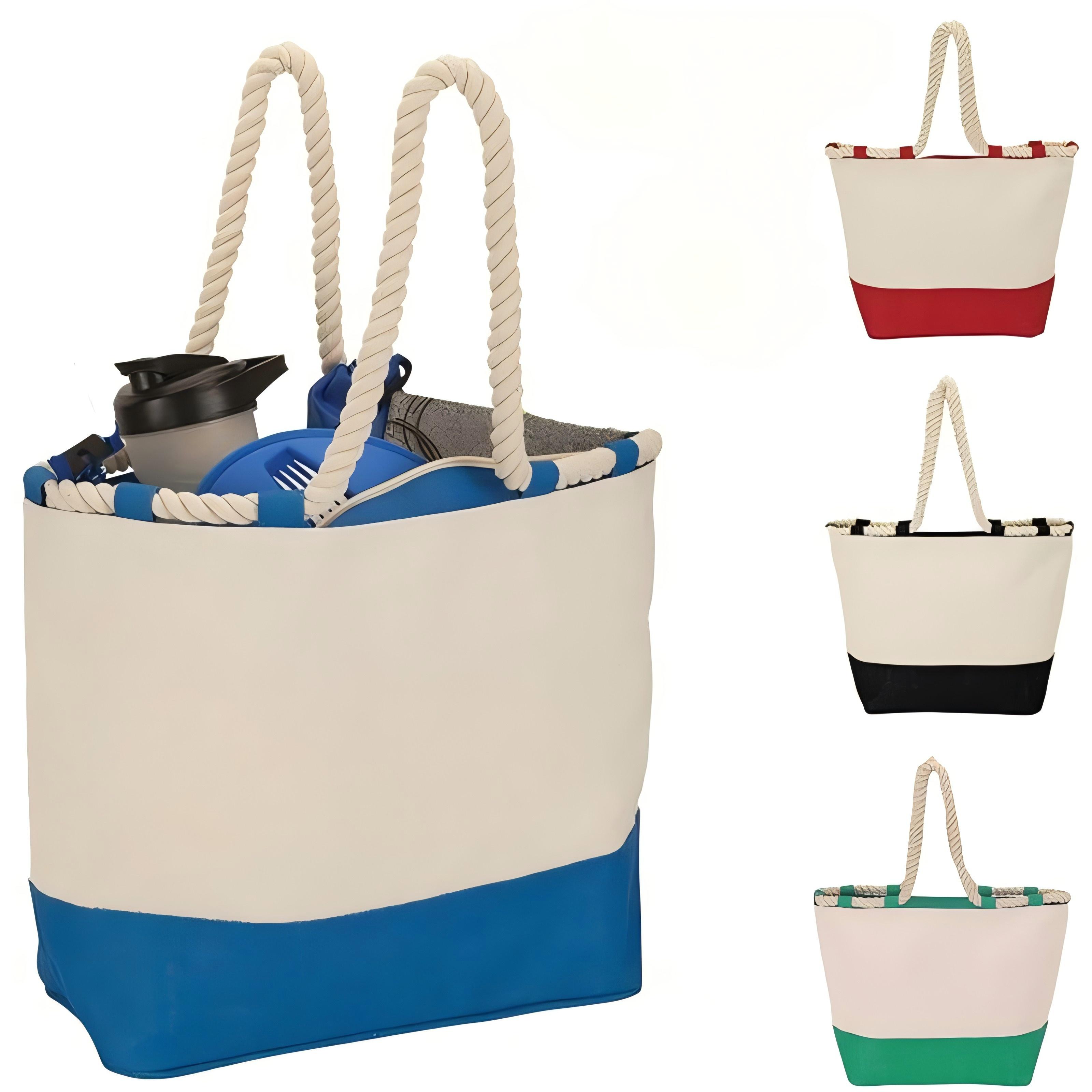 Canvas tote bag beach bag, custom tote bag with logo imprint 2