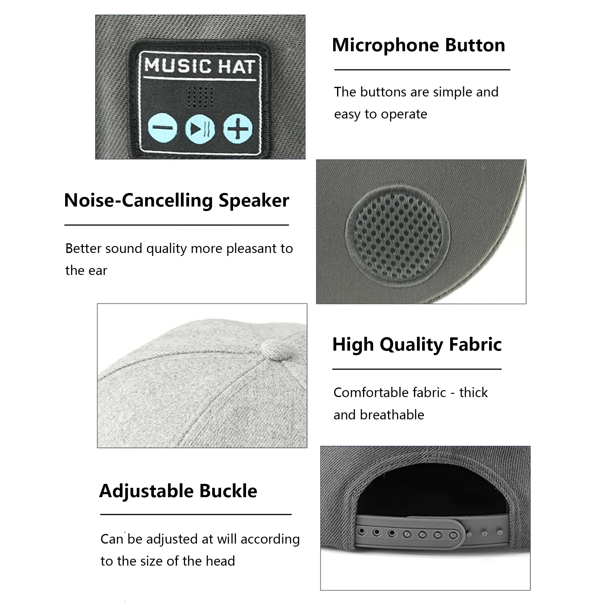 Wireless Audio Baseball Cap 5