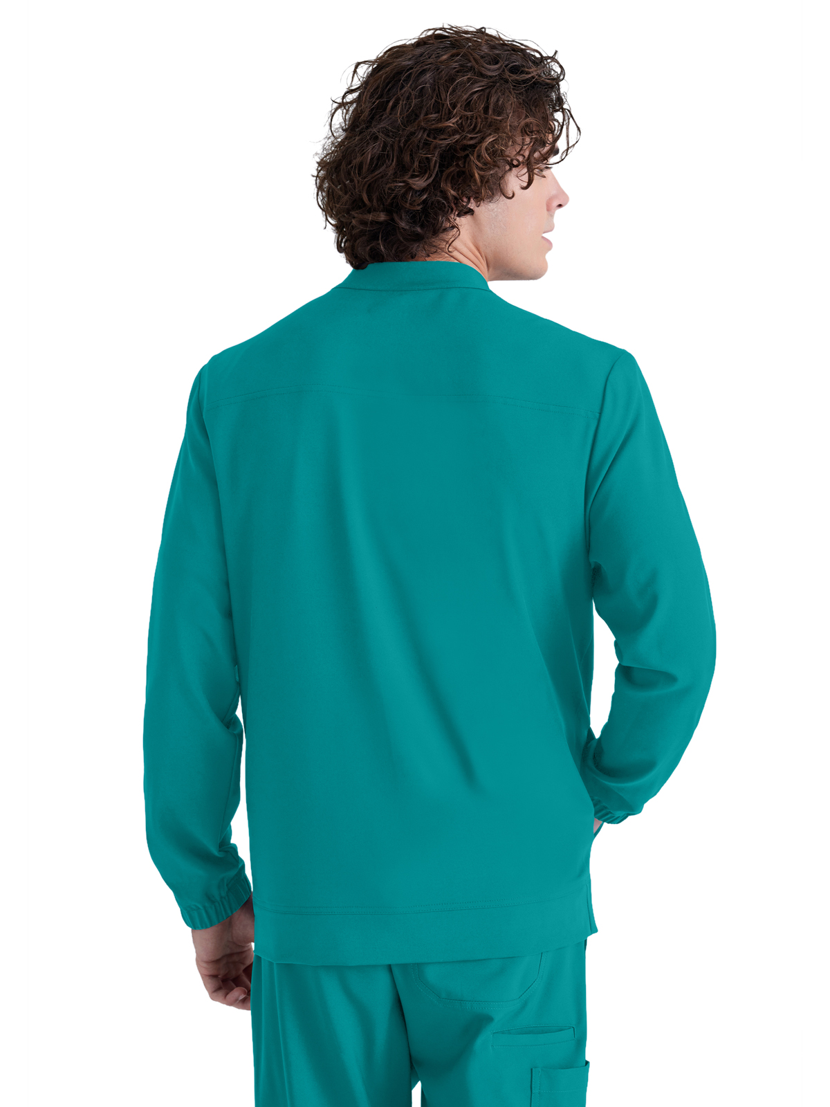 Grey's Anatomy Evolve Stretch - Men's Three-Pocket Cycle Warm Up Scrub Jacket 46