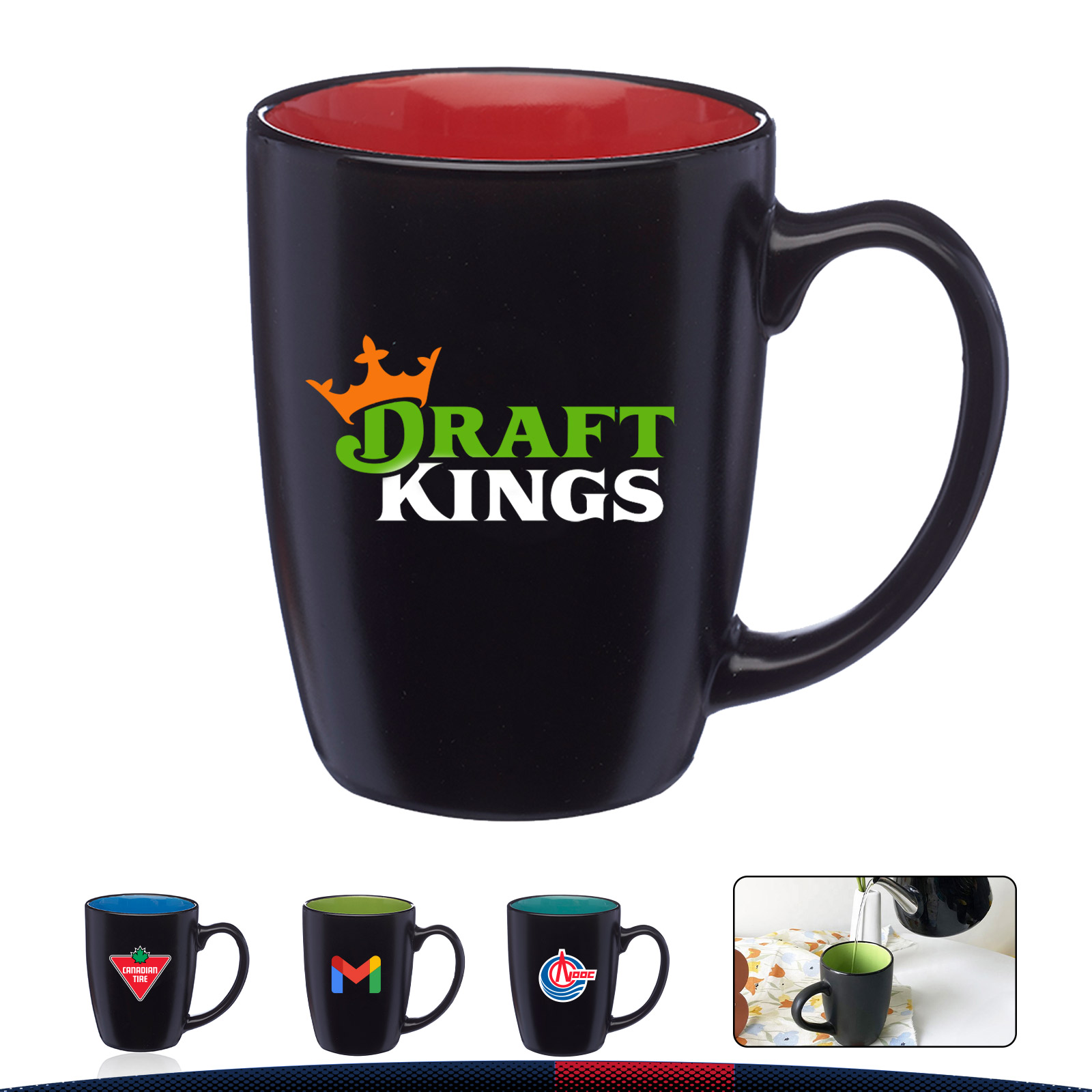12 oz. Earthen Two Tone Coffee Mugs 1