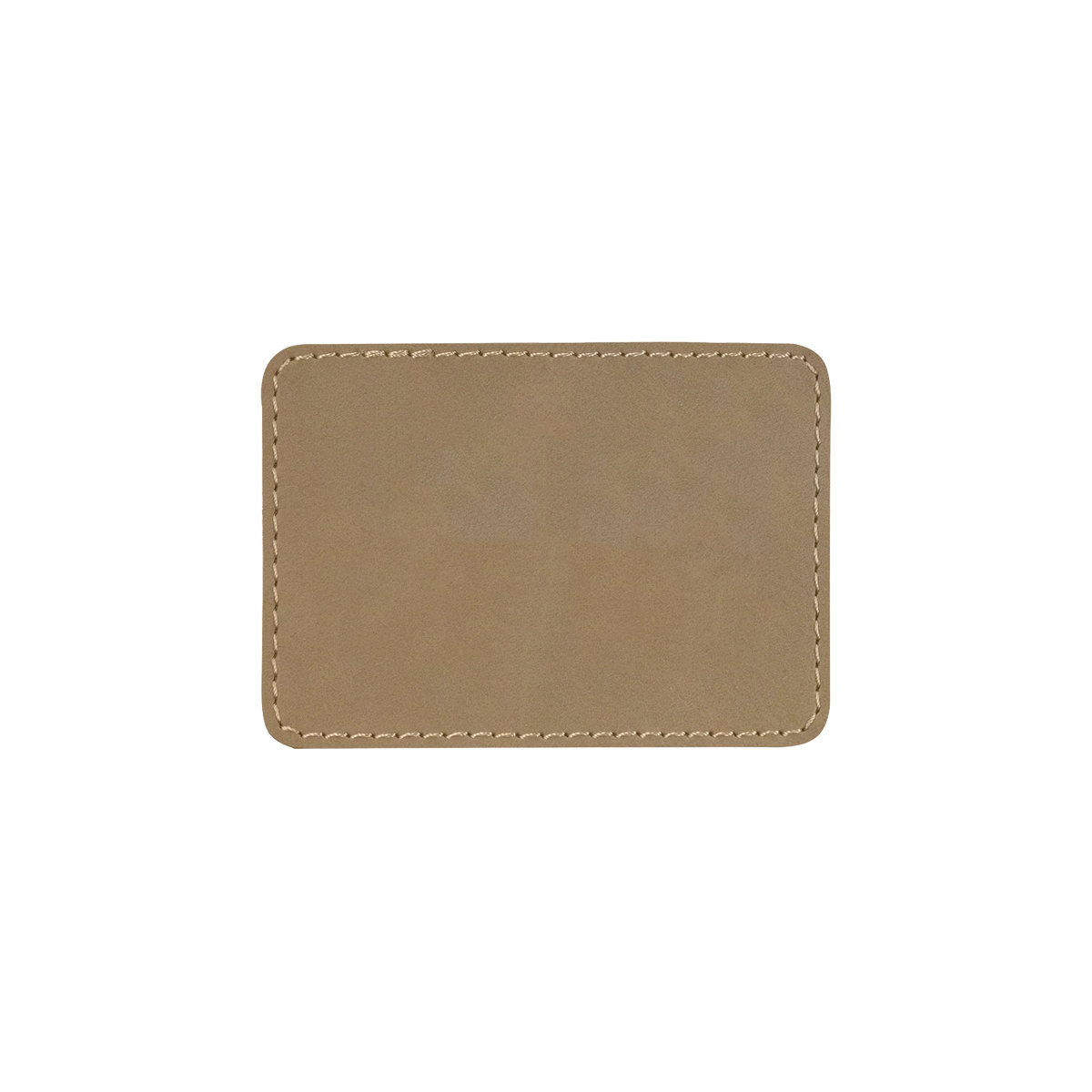 3" x 2" Light Brown Leatherette Rectangular Patch with Adhesive 3