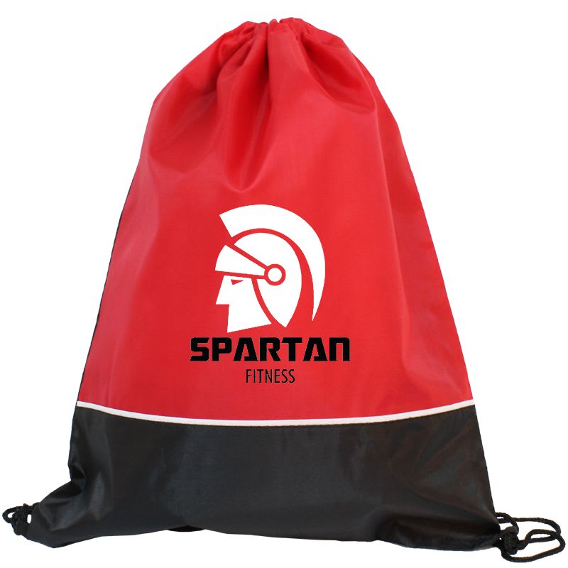Two Tone Classic Drawstring Tote Bags 4