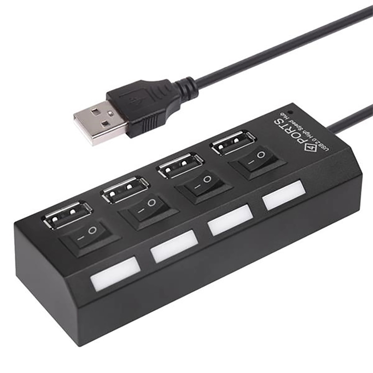 4-Port USB 2.0 Hub with Individual LED Power Switches 2