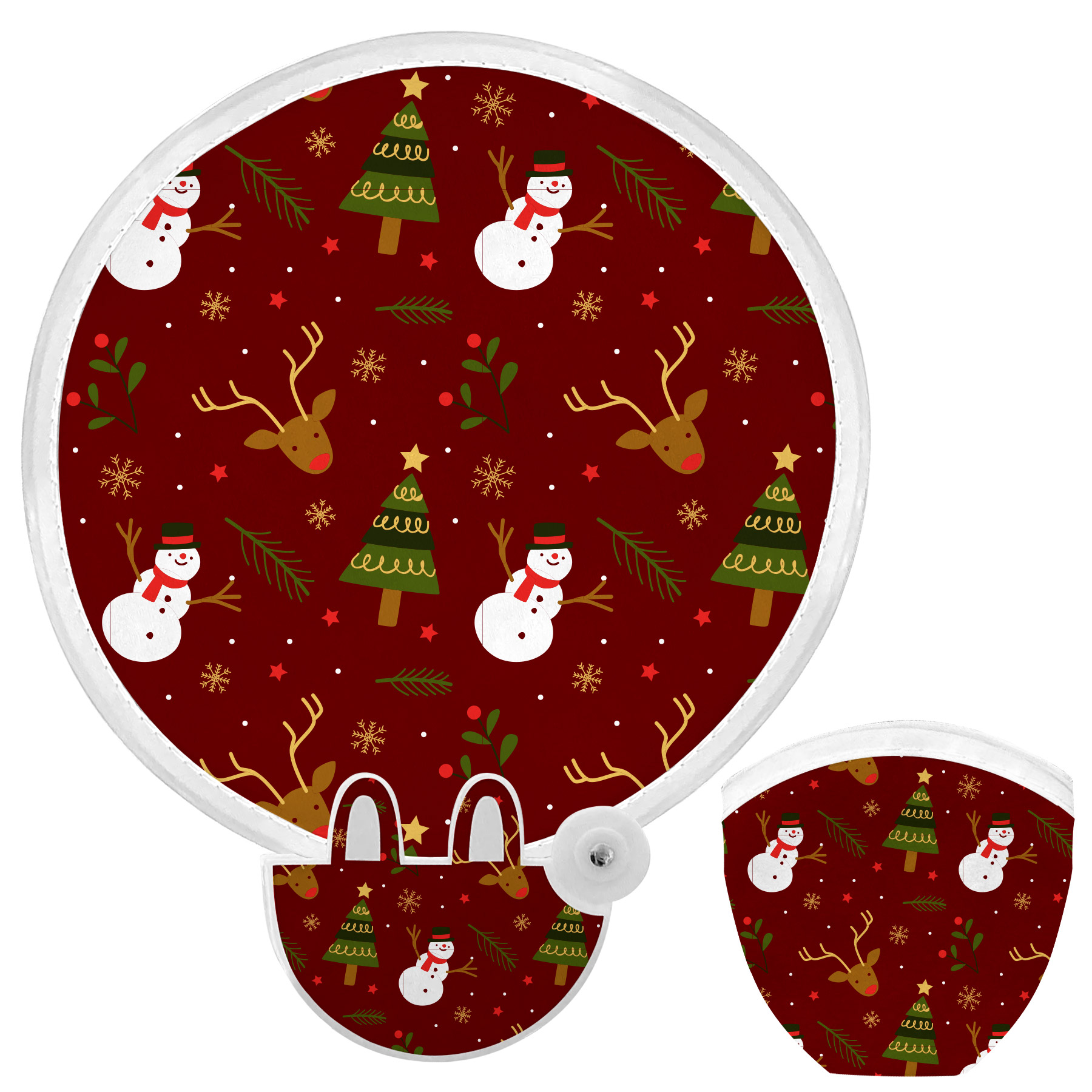 Polyester Folding Fan with Pouch 8