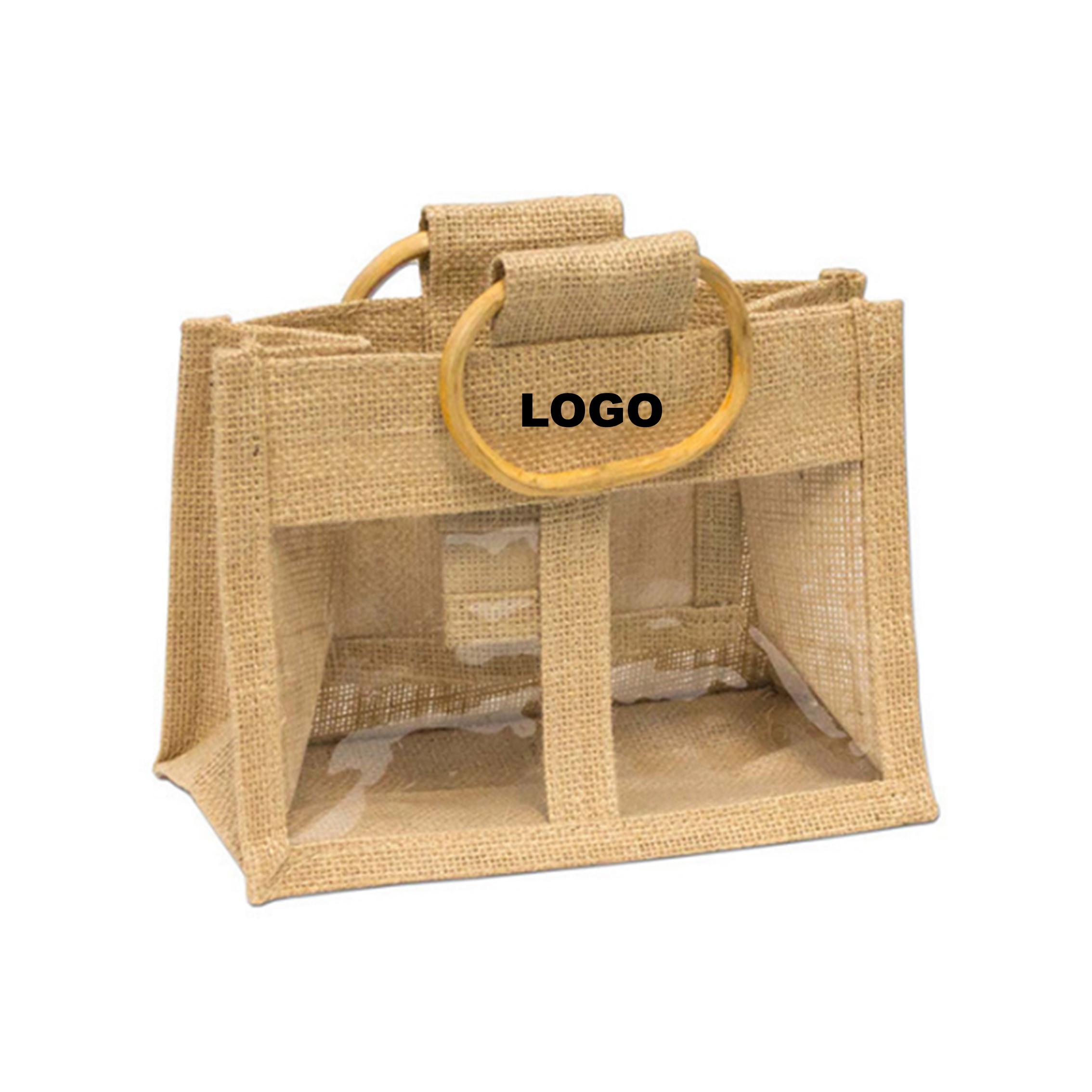 Custom Natural Gift Set Jute Jar Bag 1