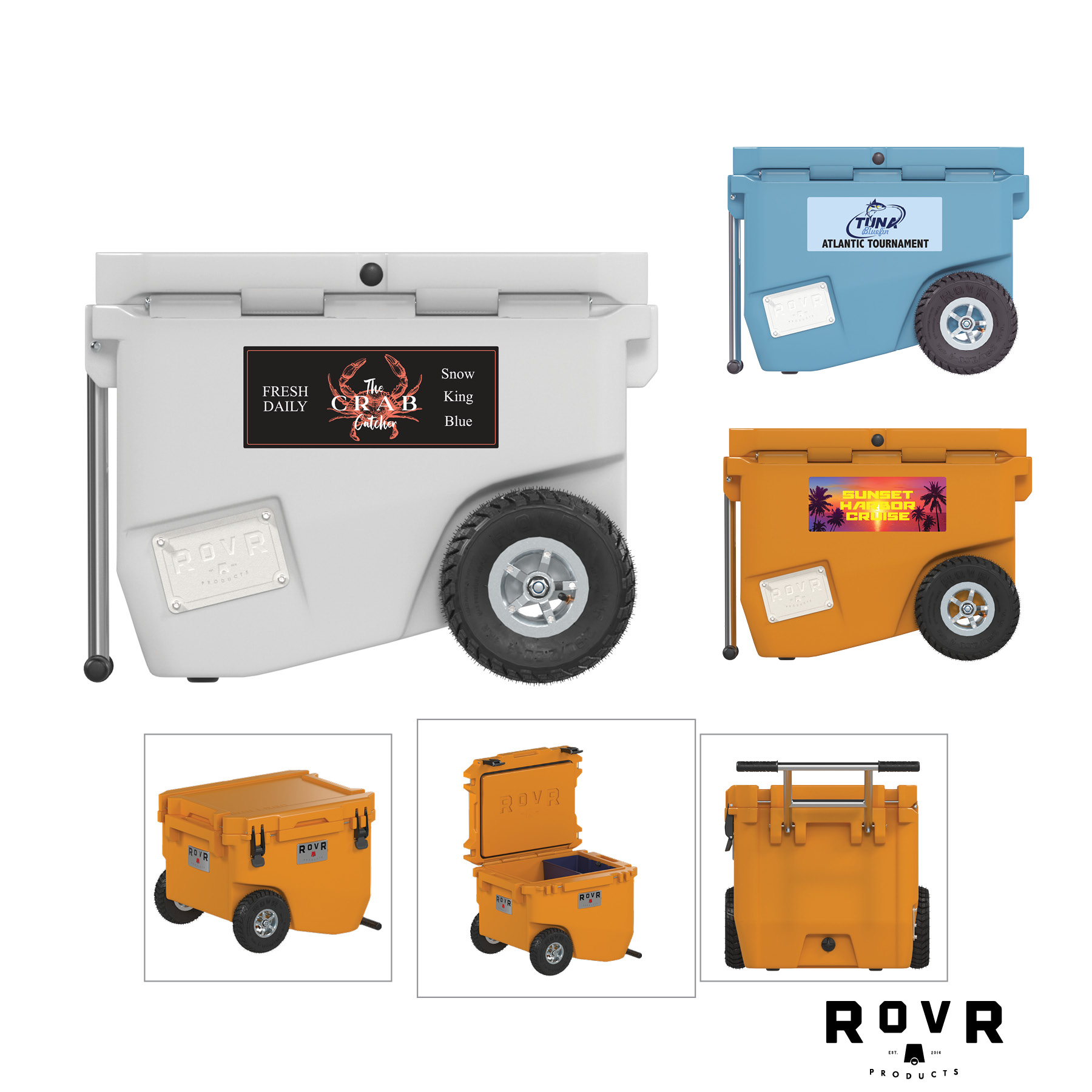 RovR® RollR® 60qt Wheeled Hard Cooler 33