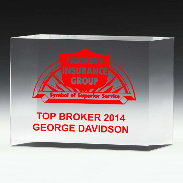 1 1/4" Thick Freestanding Acrylic Awards 9