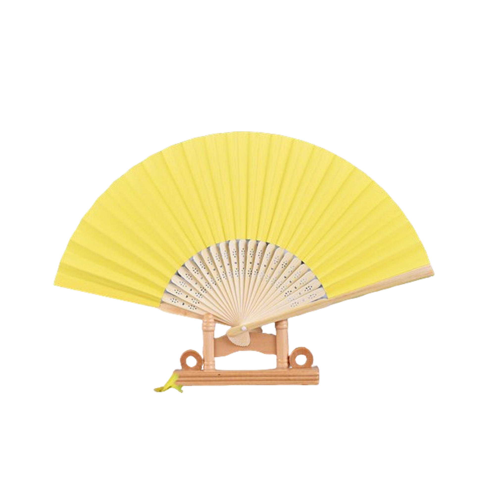 Bamboo Folding Handheld Paper Fan 8.2" x 15" 16