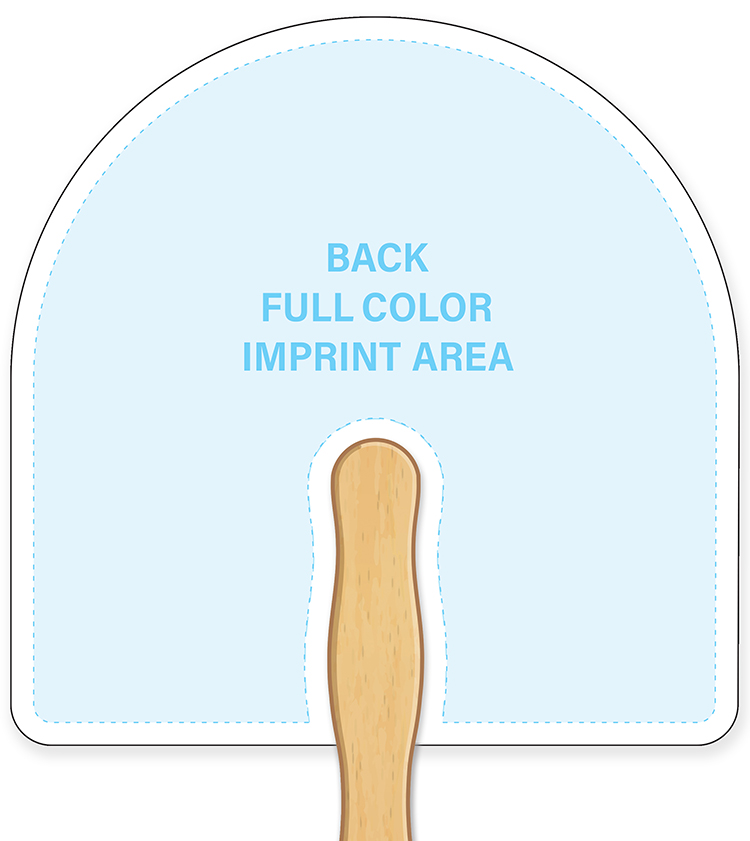 HAND FANS - Full Color, Rainbow Shaped Hand Fan 3