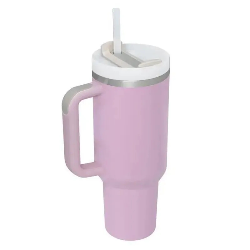 40oz Tumbler With Handle and Straw Lid 7