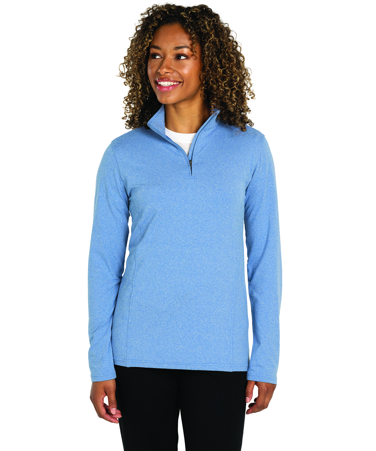 Women's Heathered Eco-Logic Stretch Quarter Zip 35