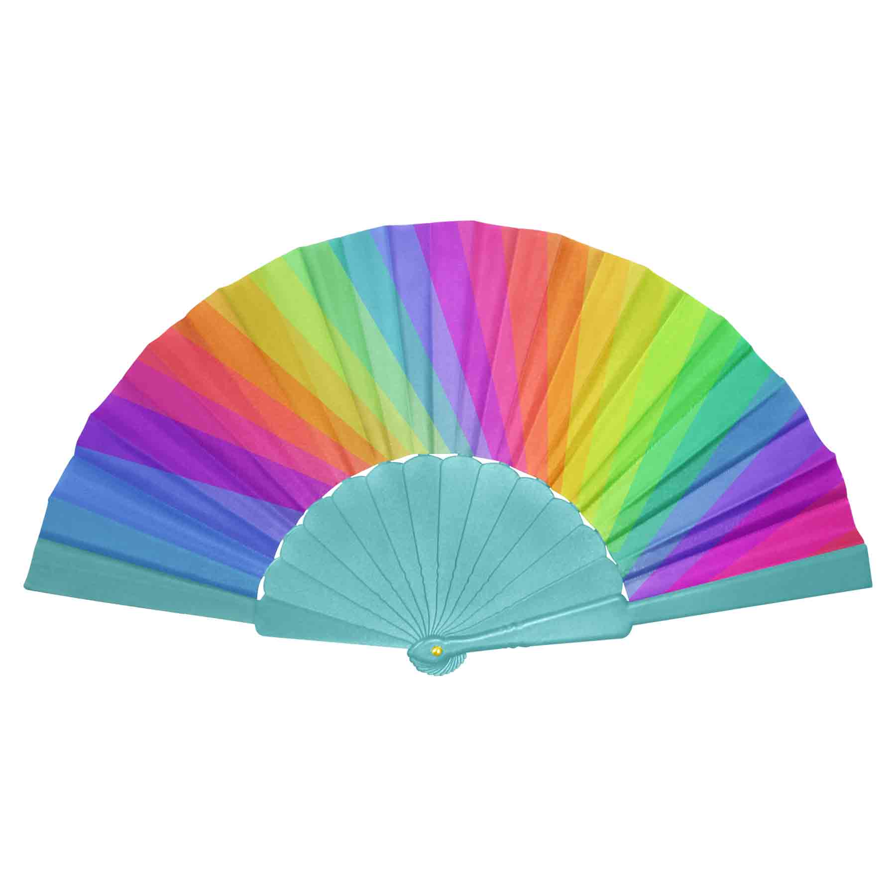 9" Plastic Folding Hand Fan 10