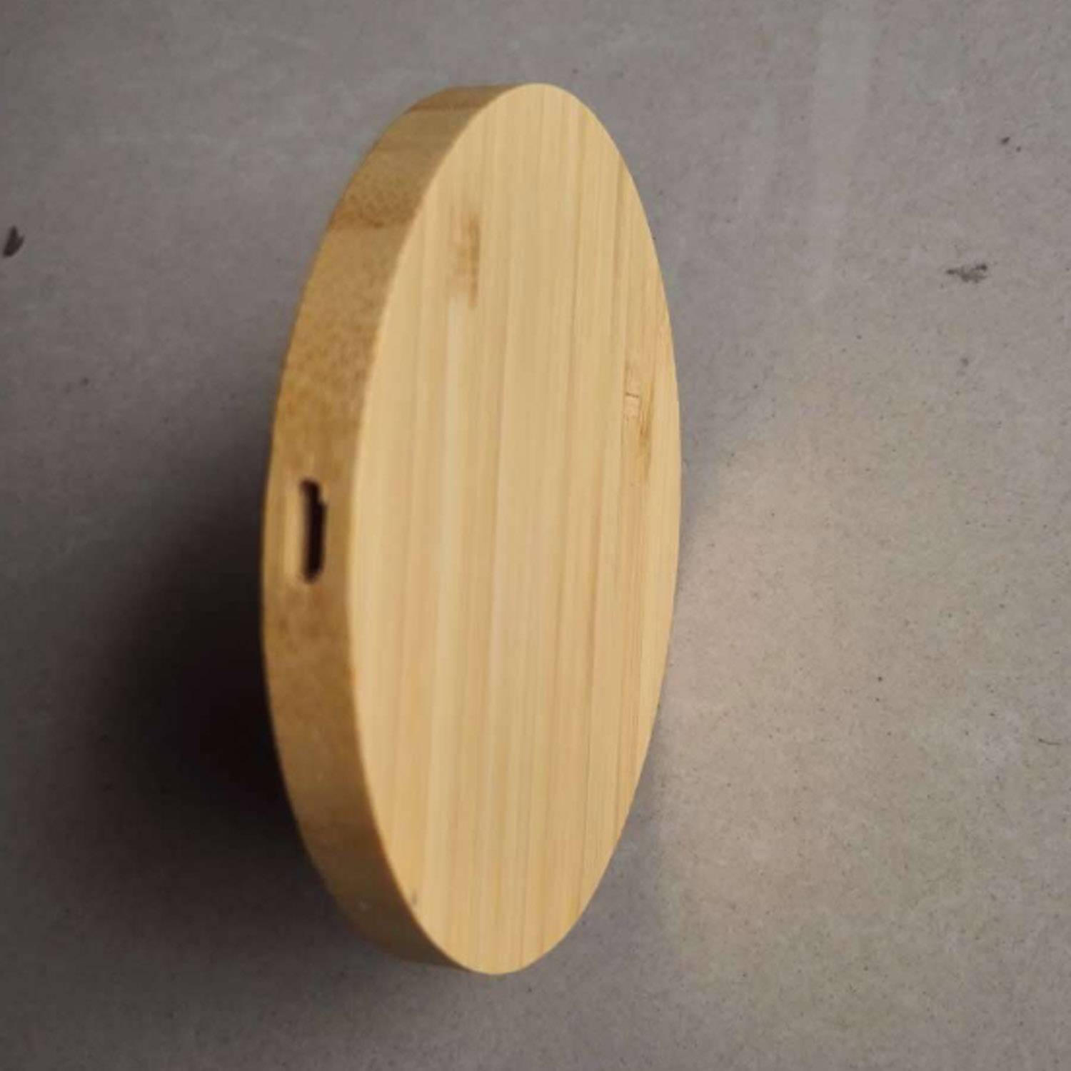 Round Wooden Wireless Charger 3