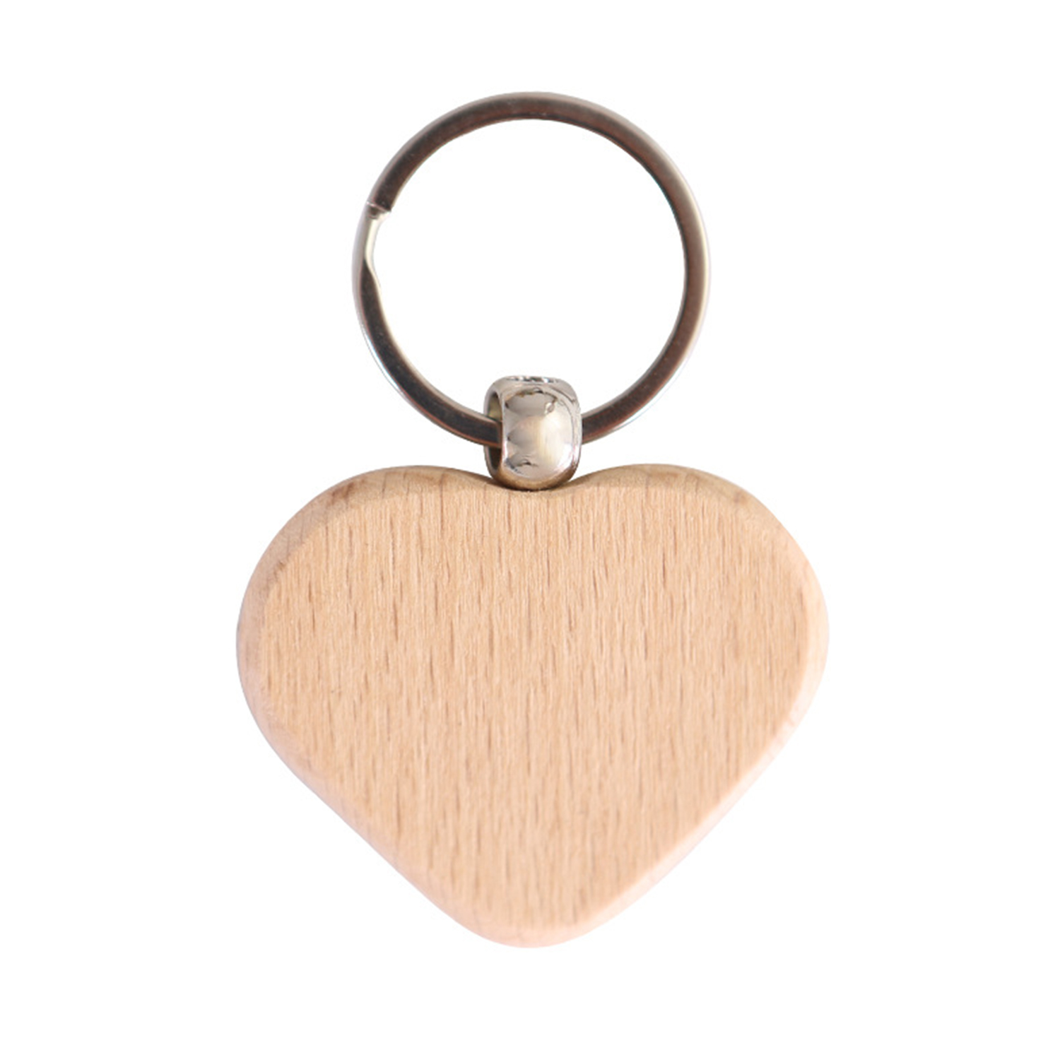 Wooden Heart Shape Keychain 1