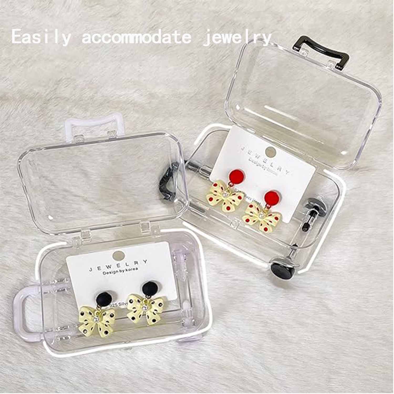 Mini Cute Transparent PP Trolley Case Jewelry Box 6