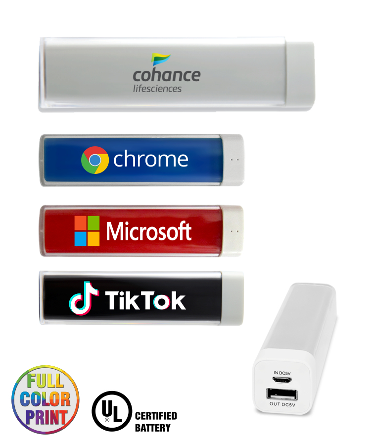 Union Printed - Translucent Power Bank (2000 mAh) - Full Color 1