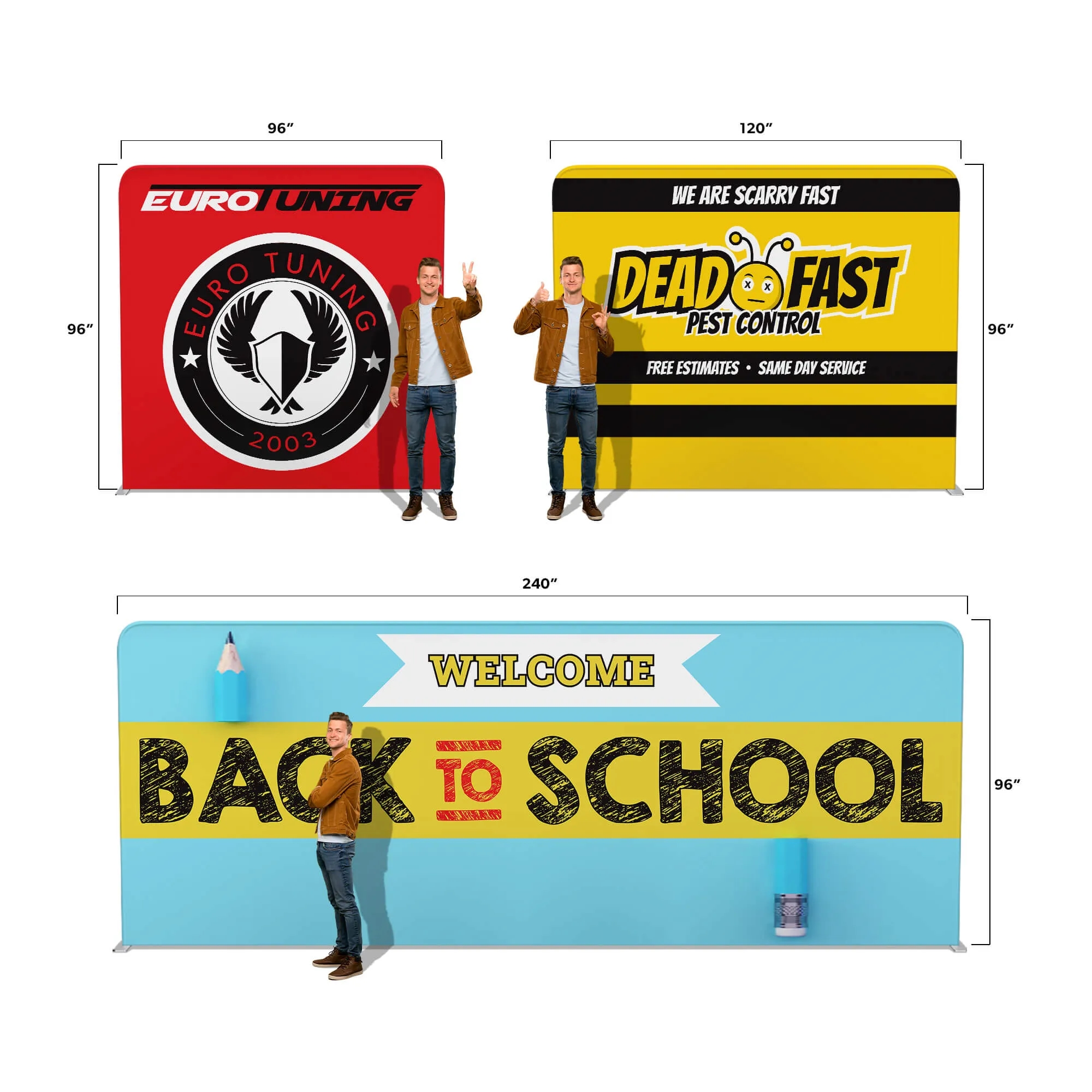 10ft FASTZIP™ Straight Tension Fabric Display 3