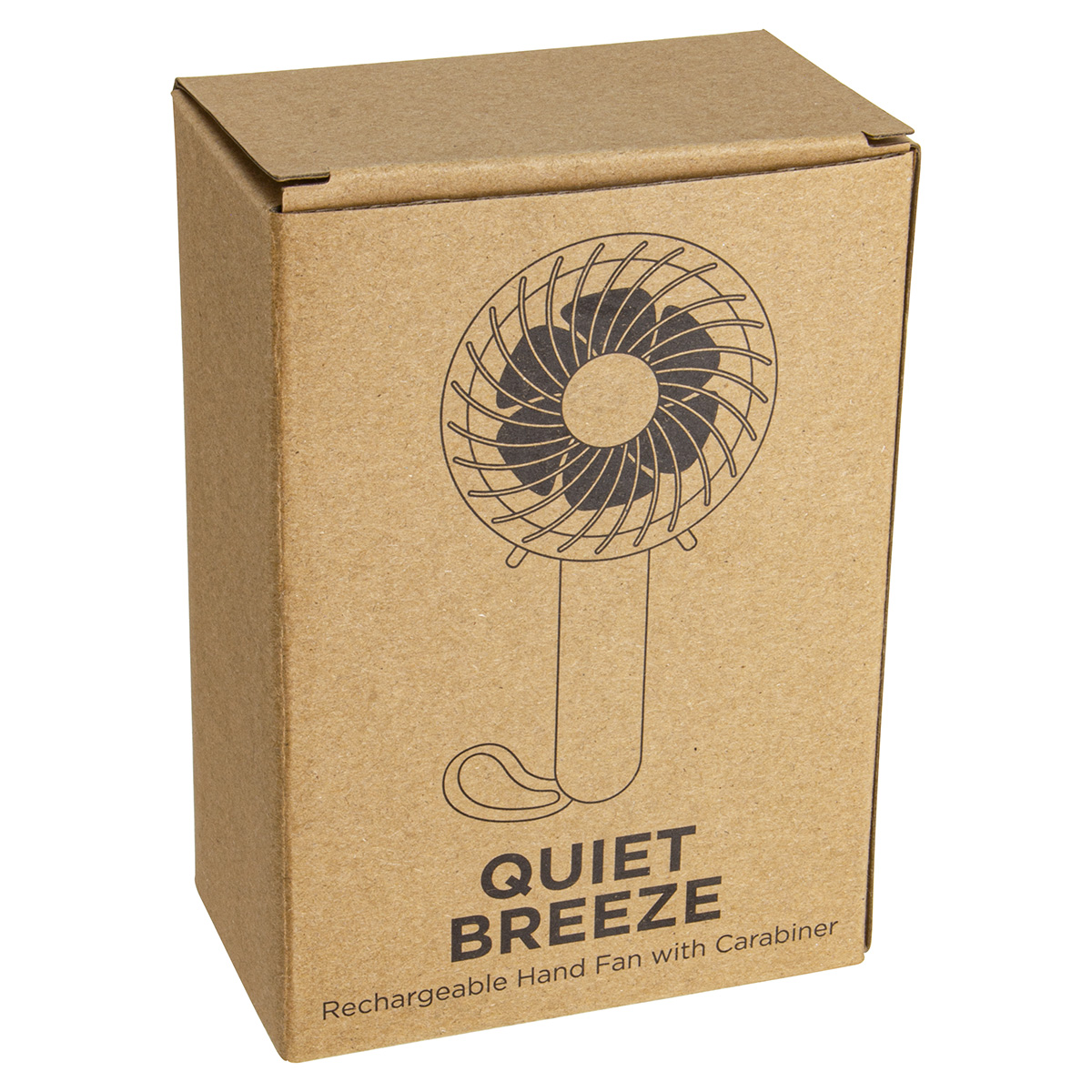 Quiet Breeze Rechargeable Hand Fan with Carabiner 18