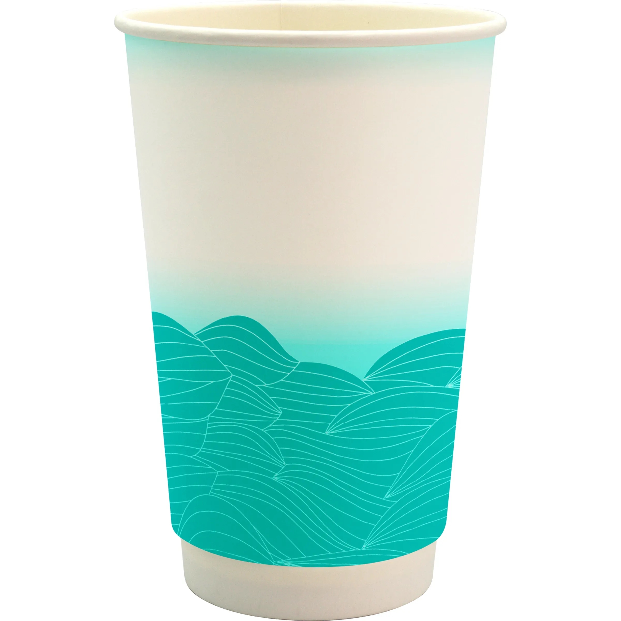 16 oz. Full Color Turbulent Waves Cube Paper Cup 24