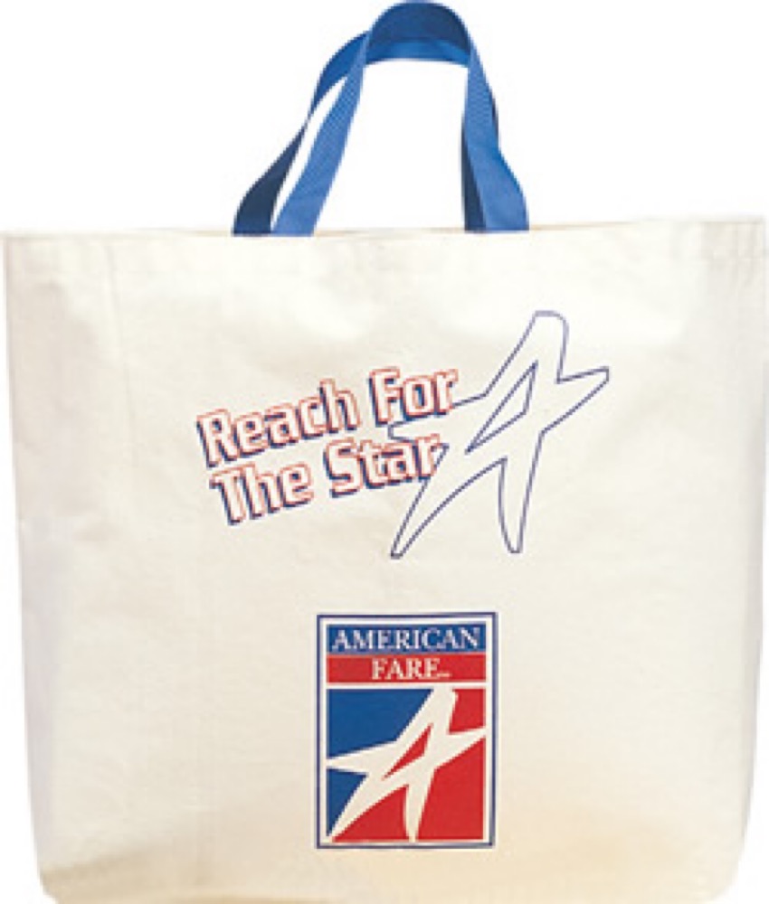 10 Oz. Natural Canvas Jumbo Tote Bag 1