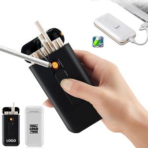 Sleek Slim Cigarette Case With Convenient Lighter Front 4